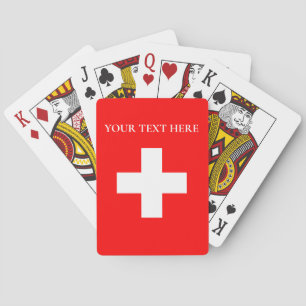 Jeu De Cartes Drapeau suisse personnalisé Schweiz Suisse Europe