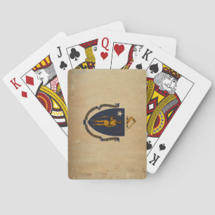Jeu De Cartes Drapeau VINTAGE.png d'état du Massachusetts