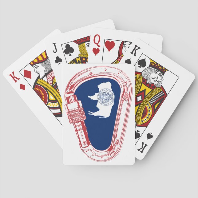 Jeu De Cartes Drapeau Wyoming Escalade Carabiner (dos)