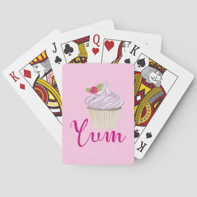 Jeu De Cartes Dreamy Cupcake rose avec Yum framboise! (dos)