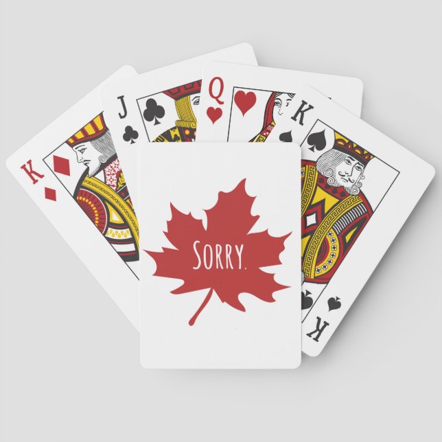 Jeu De Cartes Drôle Canadien (dos)