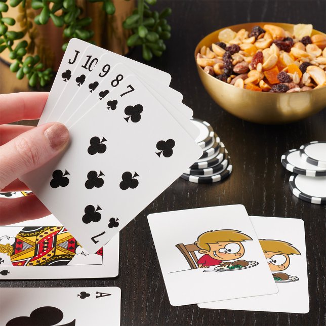 Jeu De Cartes Drôle Cartoon Boy excité pour le dîner (Créateur téléchargé)