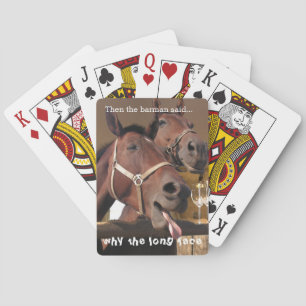 Jeu De Cartes Drôle Chevaux Long Visage animal légende