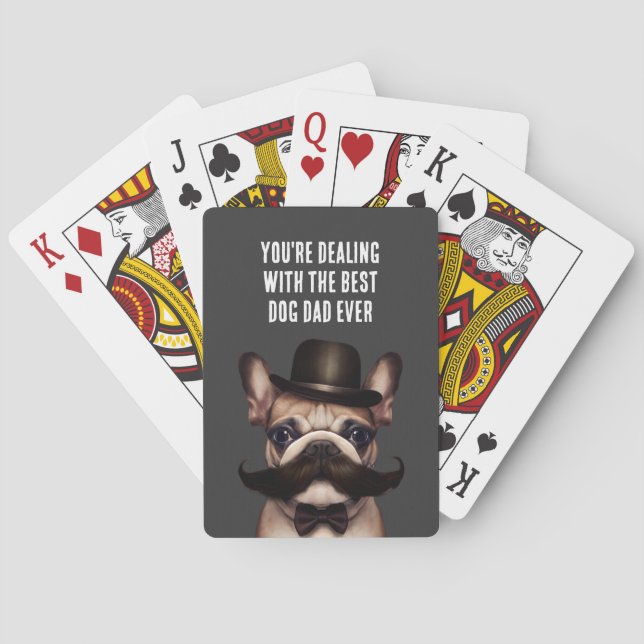 Jeu De Cartes Drôle Chien Papa (dos)