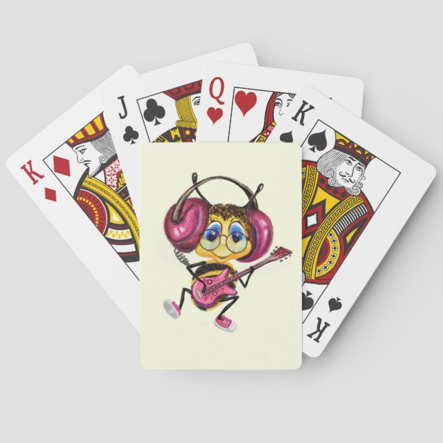 Jeu De Cartes Drôle de jouer des cartes avec la guitare (dos)