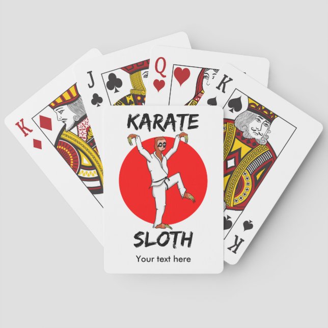 Jeu De Cartes Drôle de Sloth Karate Japon (dos)