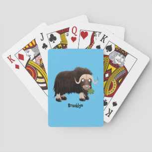 Jeu De Cartes Drôle dessin animé de boeuf musqué