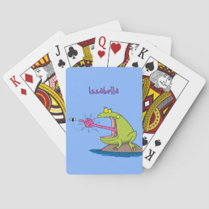 Jeu De Cartes Drôle dessin animé de grenouille et mouche