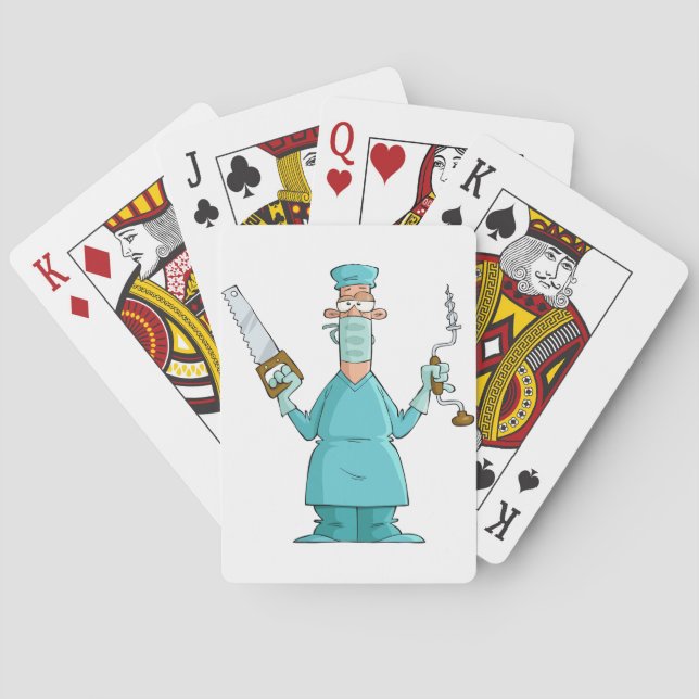 Jeu De Cartes Drôle Drôle Chirurgien Cartoon Hilarious Humour Mé (dos)
