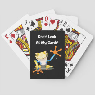 Jeu De Cartes Drôle Frog Jouer des cartes ne regarde pas