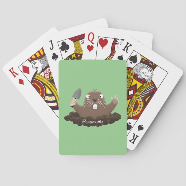 Jeu De Cartes Drôle gopher de poche creusant dessin dessin de de (dos)