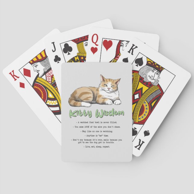 Jeu De Cartes Drôle Kitty sagesse (dos)