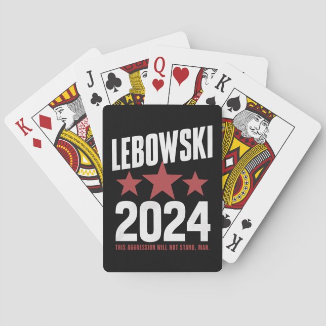 Jeu De Cartes Drôle Nom politique Lebowski Élection politique (dos)