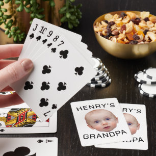 Jeu De Cartes Drôle personnalisé visage bébé