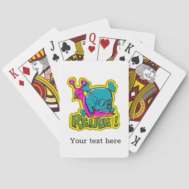 Jeu De Cartes Drôle recyclage Cartoon (dos)