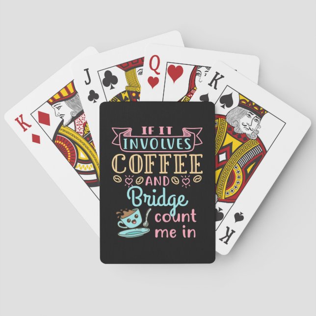 Jeu De Cartes Drôle si ça implique du café et du pont (dos)