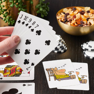Jeu De Cartes Drôle Sleepy Man Napping avec Sandwich