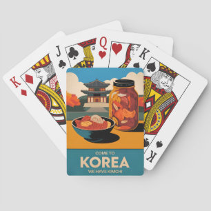 Jeu De Cartes Drôle Vintage voyage Corée Kimchi Humour Retro