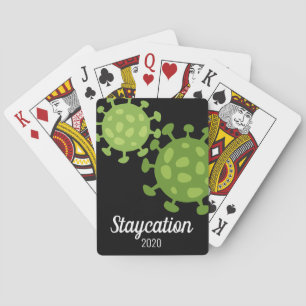 Jeu De Cartes Drôle Virus Staycation 2020 Quarantine Life noir