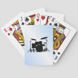 Jeu De Cartes Drum Music Design Blue