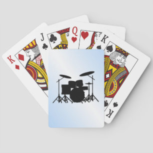 Jeu De Cartes Drums Musique Design bleu