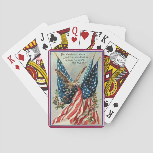Jeu De Cartes Eagle and American Flag Patriotic  (dos)