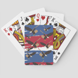 Jeu De Cartes Eagle Bird USA Patriotic American Flag