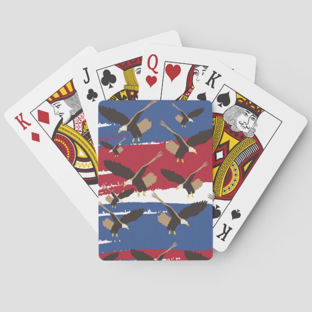 Jeu De Cartes Eagle Bird USA Patriotic American Flag (dos)