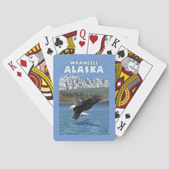 Jeu De Cartes Eagle chauve plongeant - Wrangell, Alaska (dos)