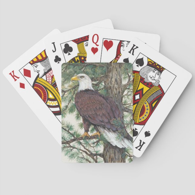 Jeu De Cartes Eagle chauve sur la branche (dos)