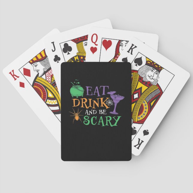 Jeu De Cartes Eat Drink And Be Scary Essential Retro Graphic (dos)