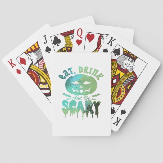Jeu De Cartes Eat Drink And Be Scary Halloween Light (dos)