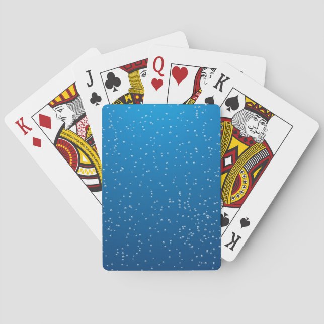 Jeu De Cartes Eau bleue profonde et bulles TIny (dos)