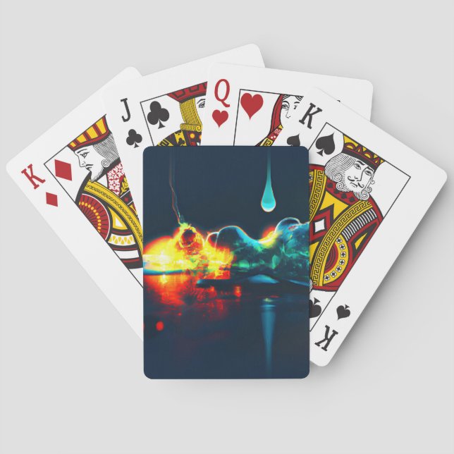 Jeu De Cartes Éclairage Liquide (dos)