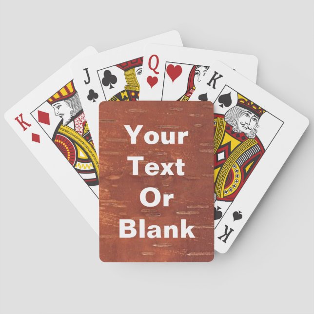 Jeu De Cartes Écorce de Birch Intérieur (dos)
