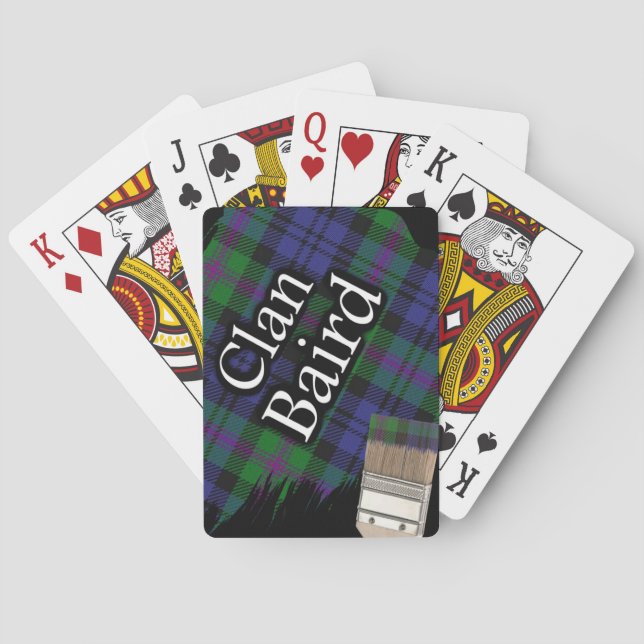 Jeu De Cartes Ecosse Clan Baird Tartan pinceau (dos)