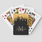 Écriture en monogramme brillant or parties scintil