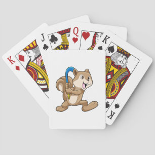 Jeu De Cartes Écureuil au hockey sur gazon avec bâton