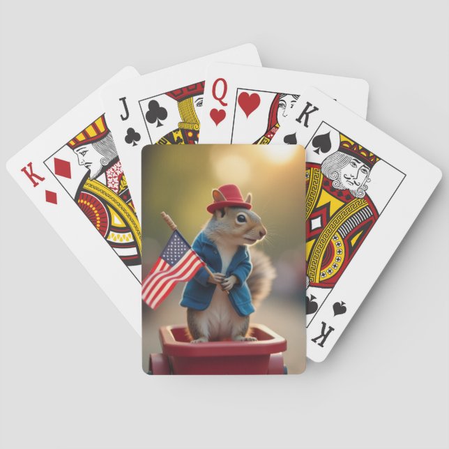 Jeu De Cartes Écureuil patriotique (dos)