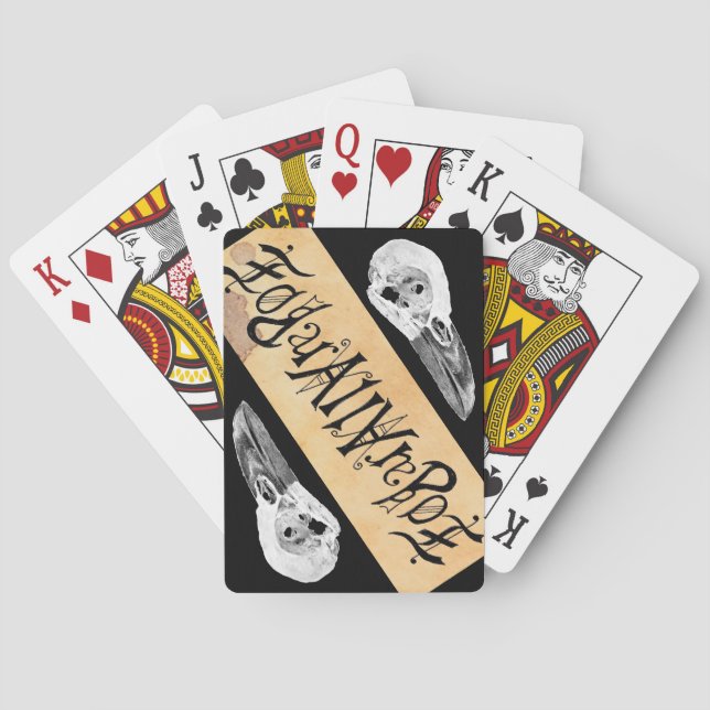 Jeu De Cartes Edgar Allan Poe Ambigram Jouer des cartes (dos)