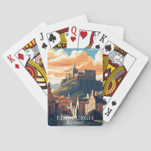 Jeu De Cartes Edimbourg, Ecosse Château Voyage Rétro