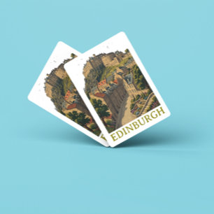 Jeu De Cartes Édimbourg Écosse Voyage Vintage Château Iconique