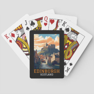 Jeu De Cartes Edimbourg Scotland Castle Retro Vintage voyage