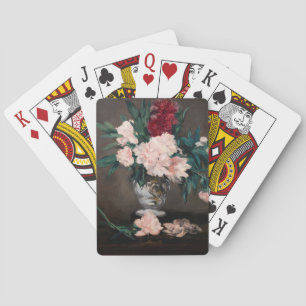 Jeu De Cartes Edouard Manet - Vase de pivoines sur petit piédest