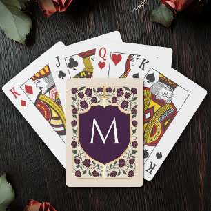 Jeu De Cartes Éggérer l'épée médiévale royale et le monogramme b
