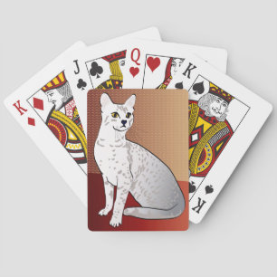 Jeu De Cartes égyptien Mau Cat - arrière - plan en bronze