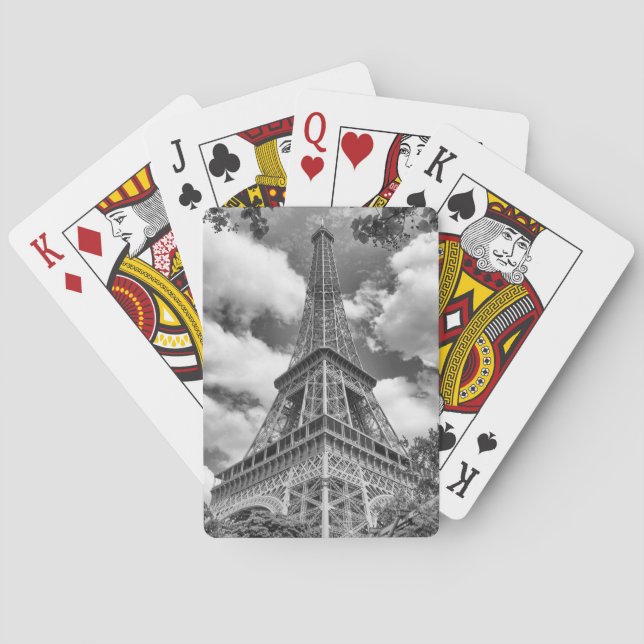 Jeu De Cartes Eiffel Tower in black and white (dos)