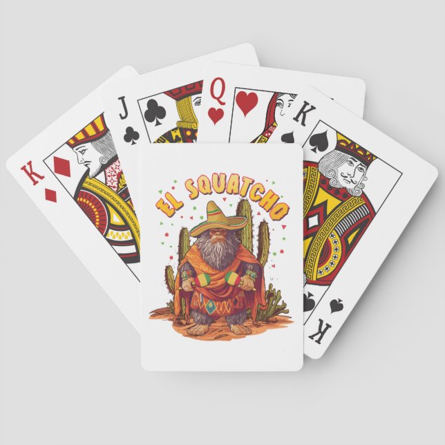 Jeu De Cartes El Squatcho Bigfoot avec Maraca, Sombrero et Ponc (dos)