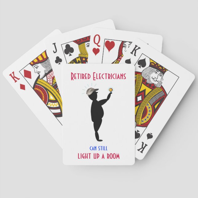 Jeu De Cartes Électricien retraité Jouer des cartes (dos)