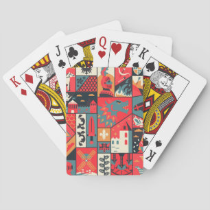 Jeu De Cartes Élégance médiévale : Conception Motif transparente
